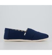 TOMS Classic Alpargata Slip Ons Navy Recycled Cotton Canvas