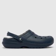 Crocs classic lined clog sandals in navy