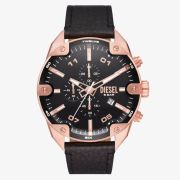 Diesel Spiked 49mm Rose Gold Plated Chronograph Watch DZ4607