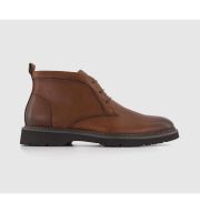 Poste Petersham Contrast Outsole Chukka Boots Tan Leather