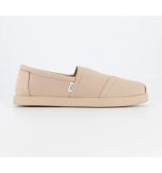 TOMS Alpargata Forward Slip Ons Oatmeal Recycled Cotton Canvas