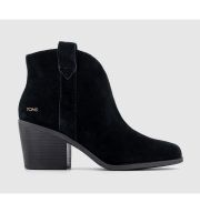 TOMS Constance Western Boots Black Suede
