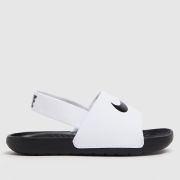 Nike white & black kawa Toddler sandals