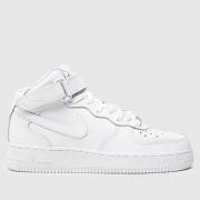 Nike white air force 1 mid Youth trainers