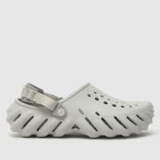 Crocs echo clog sandals in light grey