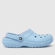 Crocs classic lined clog sandals in pale blue