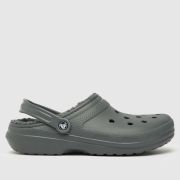 Crocs classic lined clog sandals in grey