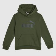 PUMA kids big logo hoodie in khaki