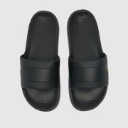 Lacoste serve slide hybrid sandals in black