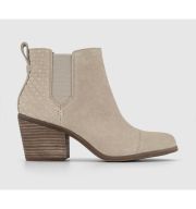 TOMS Everly Western Boots Oatmeal Suede