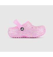 Crocs Classic Lined Toddler Clogs Flamingo Glitter