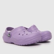 Crocs lilac classic lined clog Girls Junior sandals