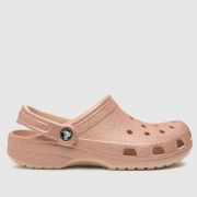 Crocs pale pink classic glitter clog Girls Youth sandals