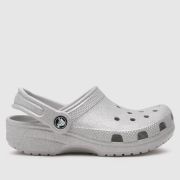 Crocs silver classic glitter clog Girls Junior sandals