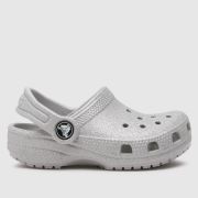 Crocs silver classic glitter clog Girls Toddler sandals