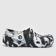 Crocs black & white classic marble clog Girls Youth sandals