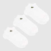 Lacoste white core ankle socks 3 pack