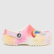 Crocs pink multi classic ombre clog Girls Junior sandals