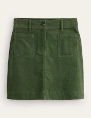 Estella Cord Skirt Green Women Boden, Winter Green