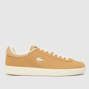 Lacoste baseshot trainers in tan