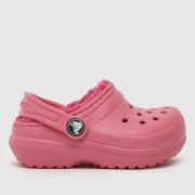 Crocs pink classic lined clog Girls Toddler sandals
