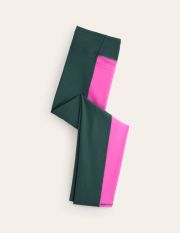 Colour Block 7/8 Leggings Multi Women Boden, Green/Pink Colourblock