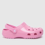 Crocs classic hi shine clog sandals in pink