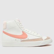 Nike blazer mid 77 se trainers in white & pink