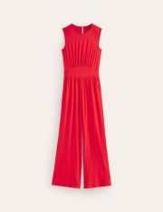 Thea Jersey Jumpsuit Red Women Boden, Flame Scarlet