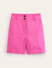 Westbourne Linen Shorts Pink Women Boden, Pop Pansy
