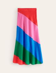Patchwork Bias-Cut Slip Skirt Multi Women Boden, Multi