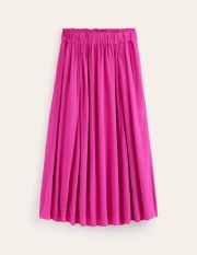Crinkle Midi Skirt Pink Women Boden, Phlox Pink