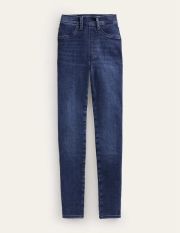 High Rise Pull-On Skinny Jeans Blue Women Boden, Mid Vintage