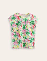Louisa Printed Slub T-Shirt Multi Women Boden, Multi, Tropical Paradise