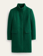 Winchester Textured Coat Green Women Boden, Emerald Night