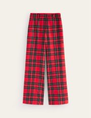 Westbourne Check Trousers Red Women Boden, Red Tartan Check