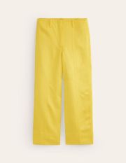 Cropped Twill Trousers Yellow Women Boden, Vibrant Yellow