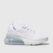 Nike white & silver air max 270 Youth trainers