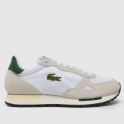 Lacoste partner 70s trainers in white & green