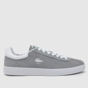Lacoste baseshot trainers in white & grey