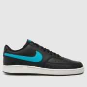 Nike court vision trainers in black and blue