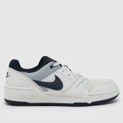 Nike full force lo trainers in white & navy