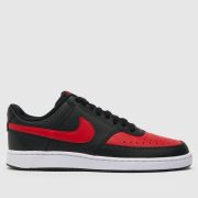Nike court vision low trainers in black & red