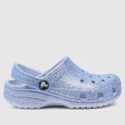 Crocs purple classic glitter clog Girls Junior sandals