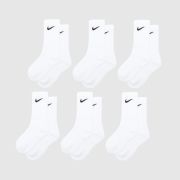 Nike white & black kids crew sock 6 pack