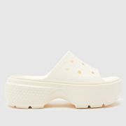 Crocs stomp slide sandals in white
