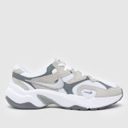 Nike al8 trainers in white & grey