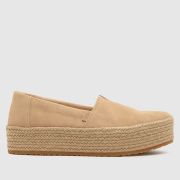 TOMS valencia slip on flat shoes in beige
