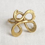 La Jewellery Recycled Brass Serpentine Ring