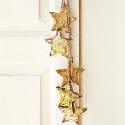 Wooden Stars Decoration - Gold
